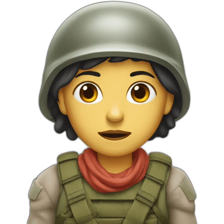 craying Woman going to war emoji