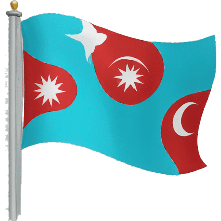 Flag of the Organisation of turkic nations emoji