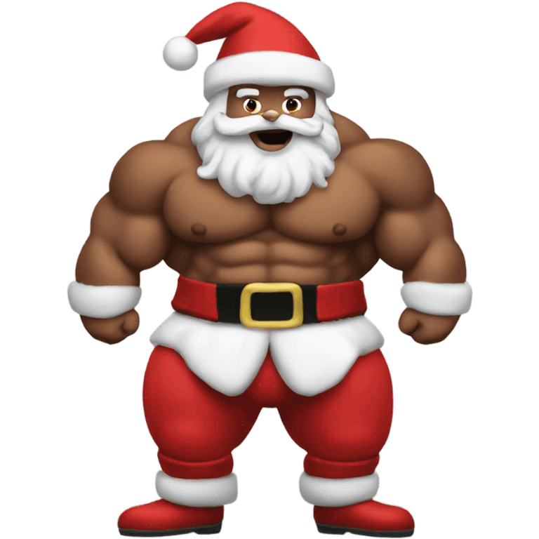 Muscular Santa clause emoji