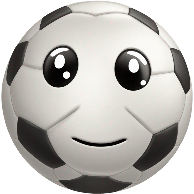 Soccer ball with face emoji