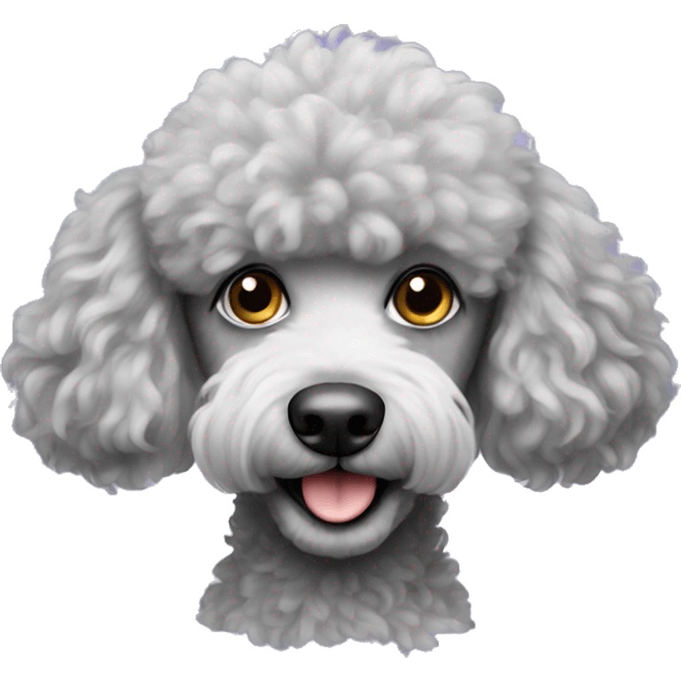 Hairy Silver poodle  emoji