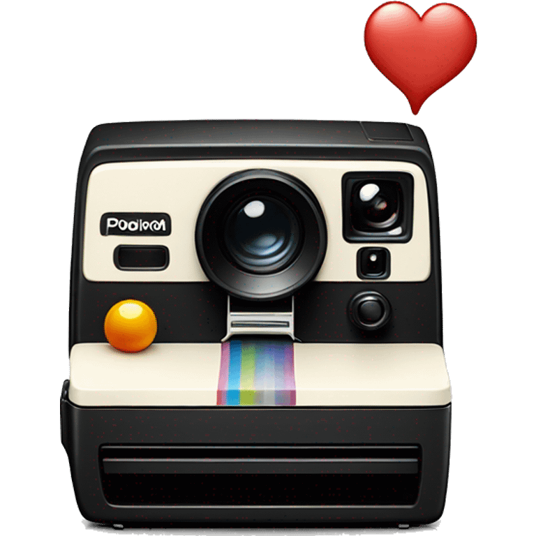 a polaroid camera printing a picture, just the object itself emoji