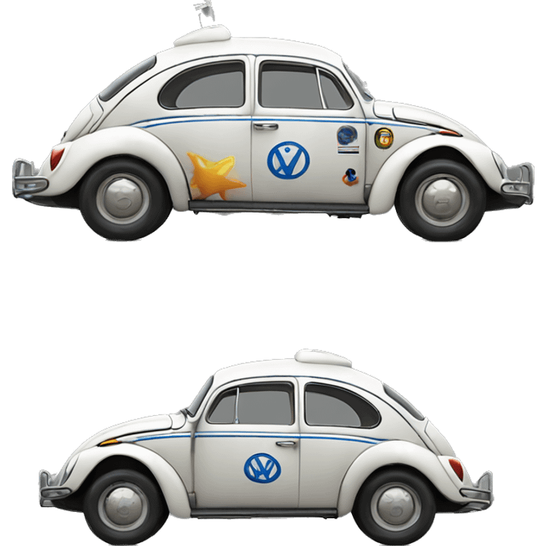 Side view 1956 Captain Rex Volkswagen bug fresh from space dirty  emoji