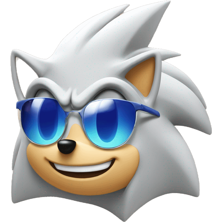 Sonic the hedgehog with sunglasses emoji