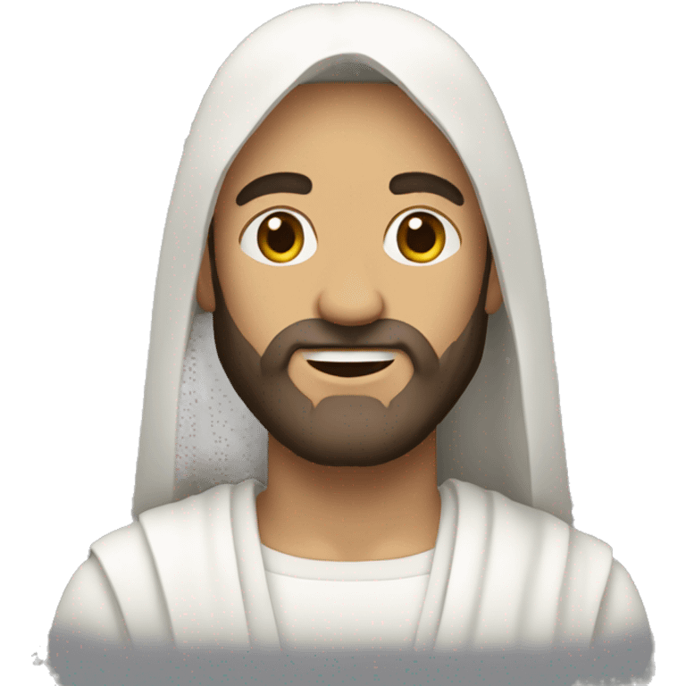 Monje jesuita con barba  emoji