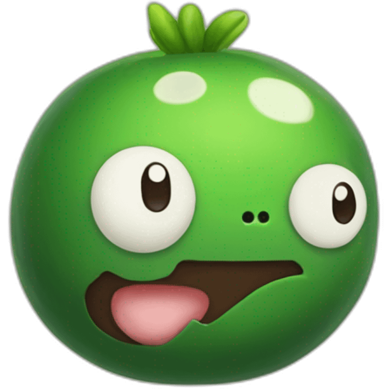 A green junimo from Stardew valley emoji