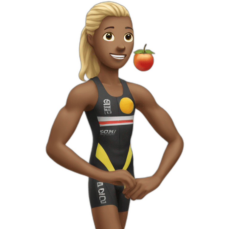 triathlete eating emoji