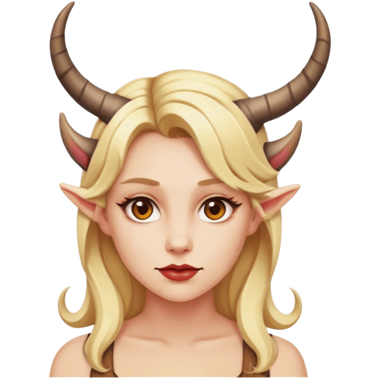 Blonde with horns emoji