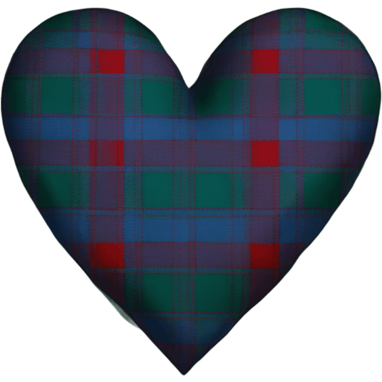 Heart made of smith Scottish tartan  emoji