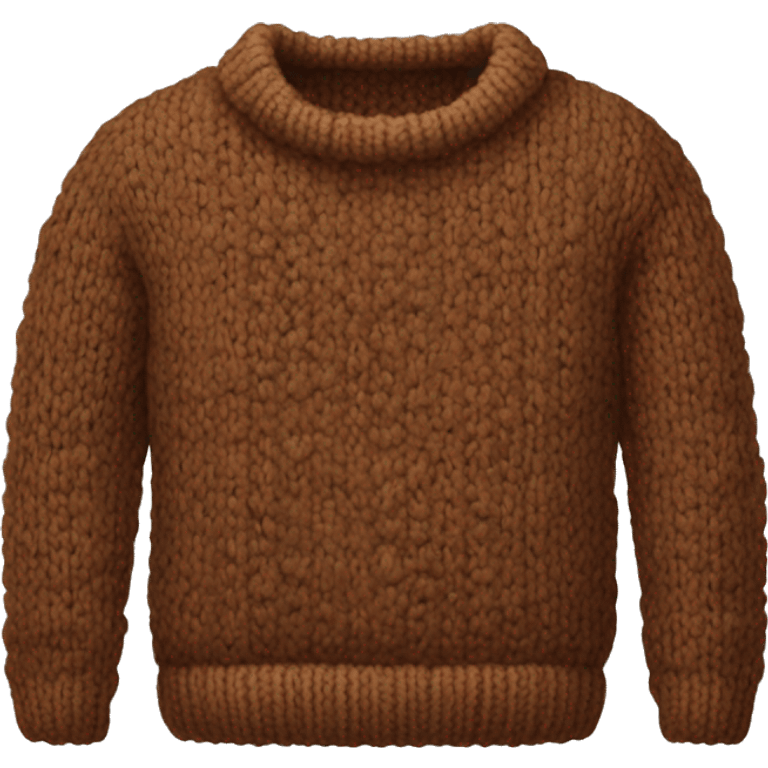 Brown fall knitted sweater  emoji