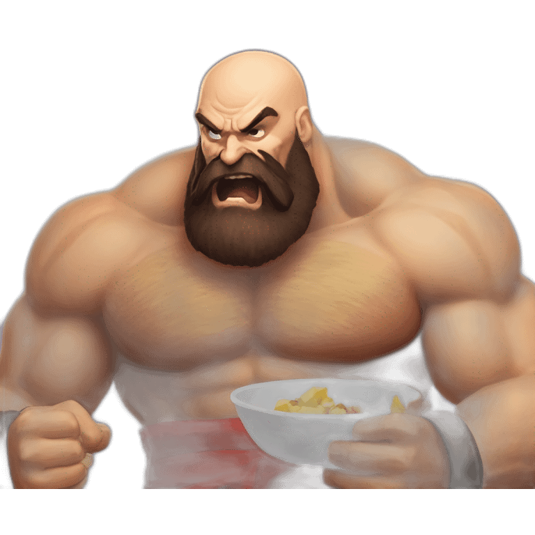 Zangief comiendo piñas emoji