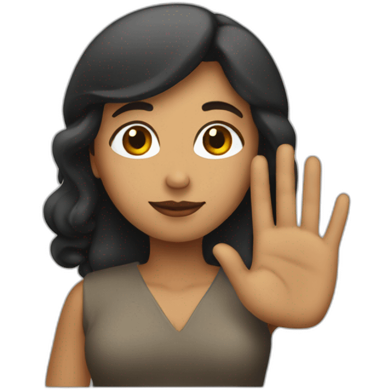 puerto rican woman giving the hand emoji