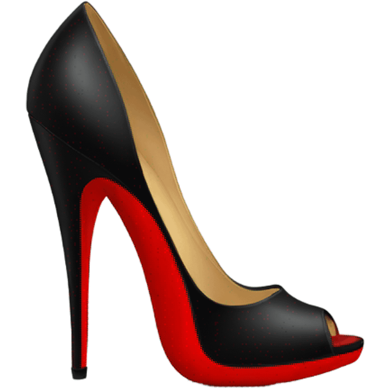 black heels with red bottom  emoji