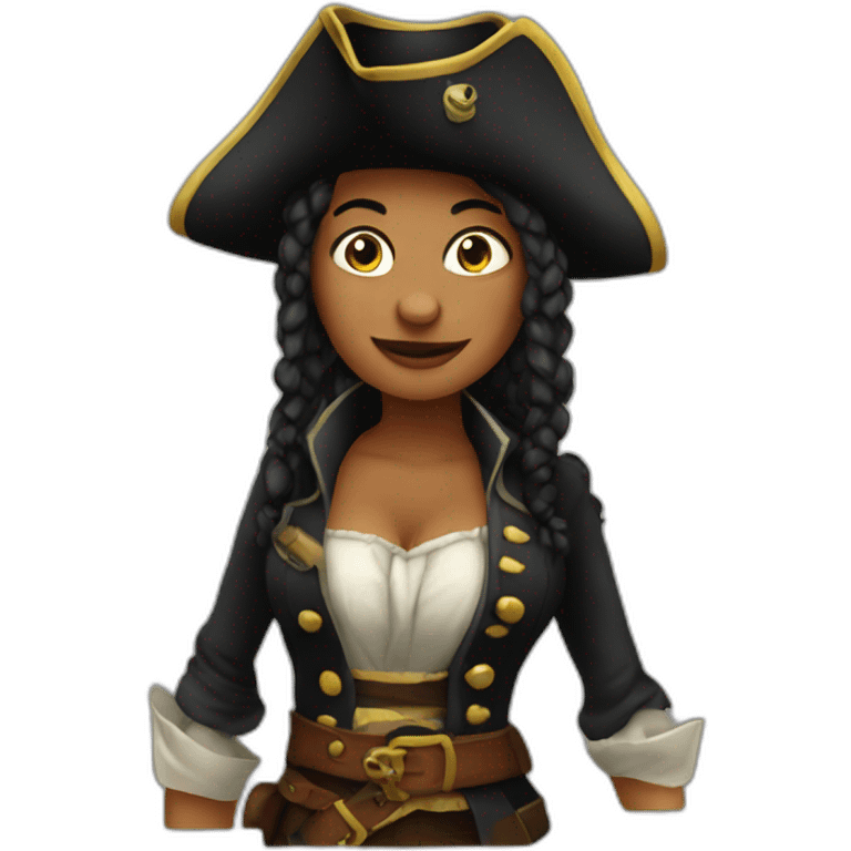 pirate women drunk emoji