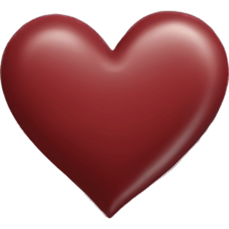 burgundy red heart emoji