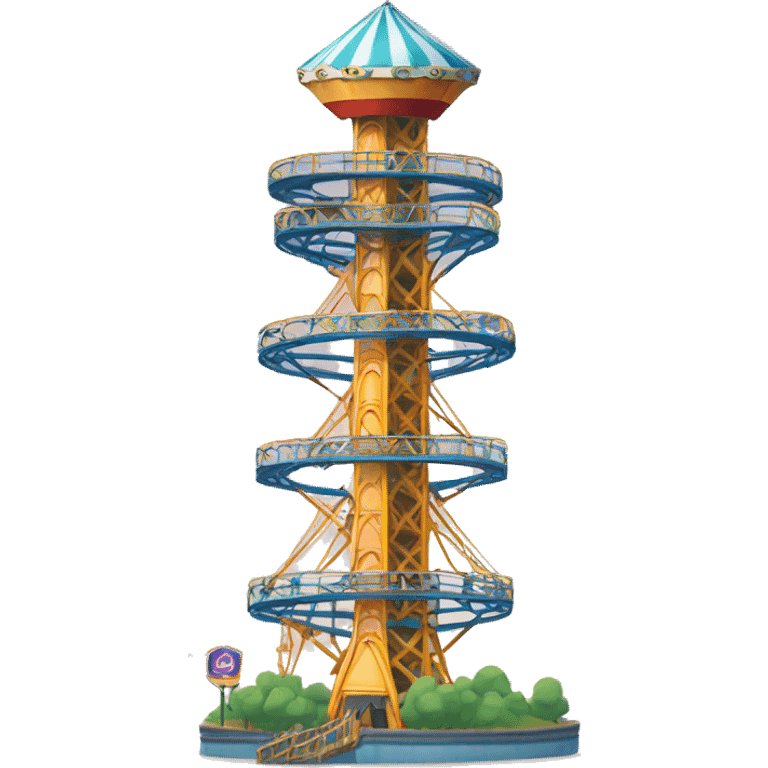 Amusement park drop tower emoji