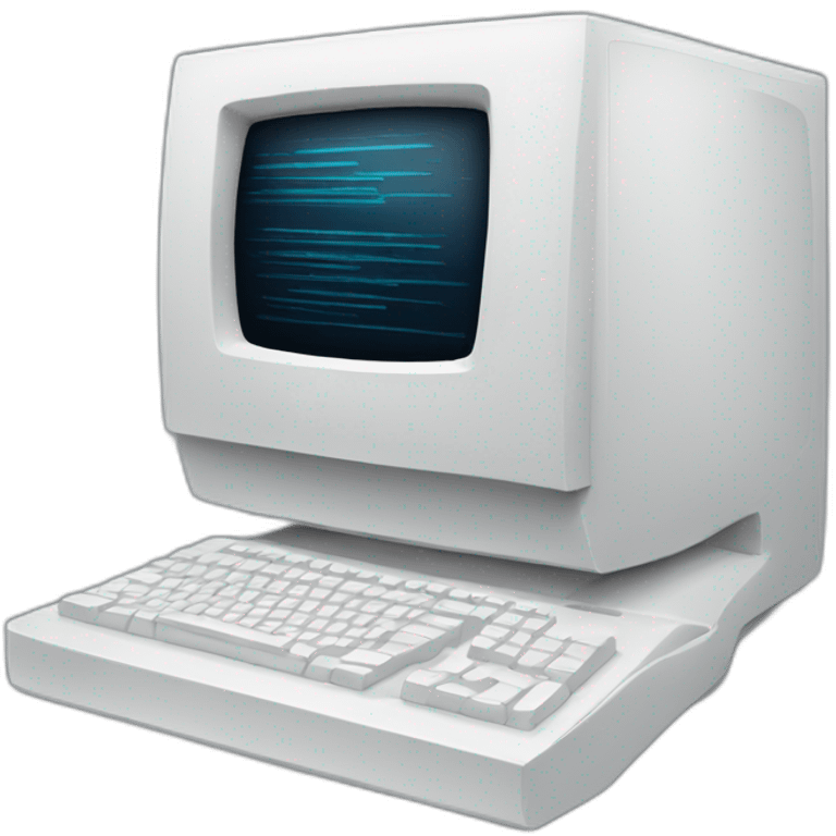 white modern computer emoji