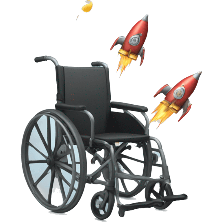 wheelchair with rockets emoji