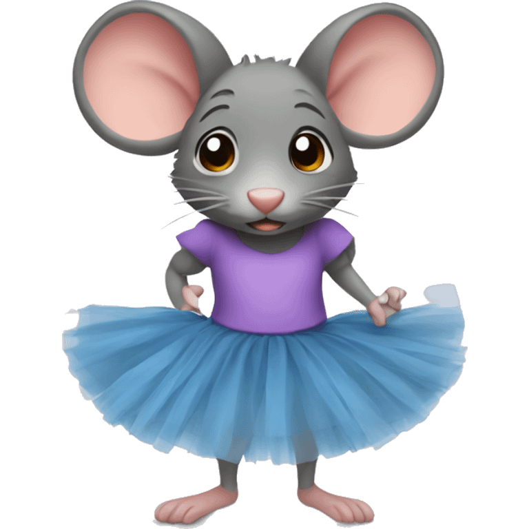 rat wearing a tutu skirt emoji