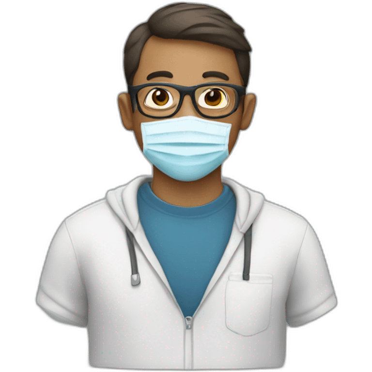 Programmer with facemask wearing glasses  emoji