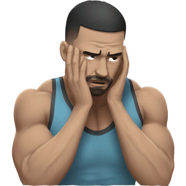 mma fighter holding his head in pain emoji