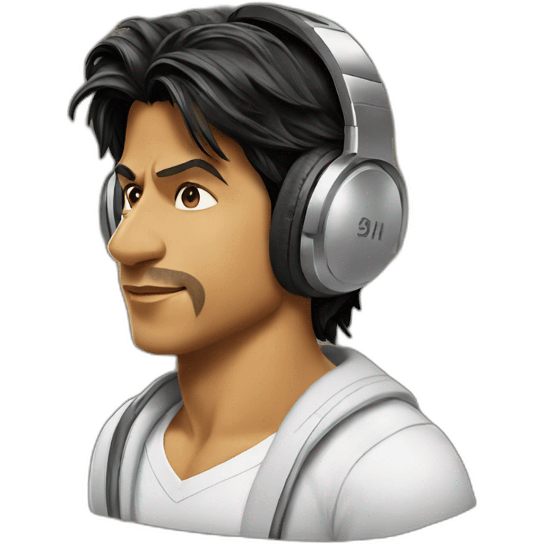 shah rukh khan with headphones emoji