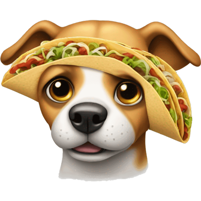 Dog with taco emoji