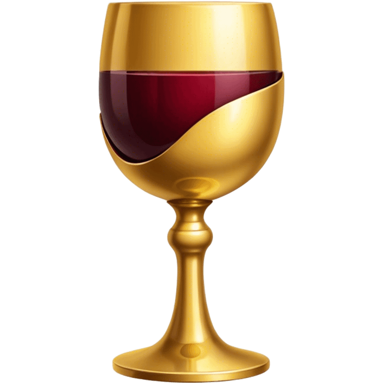 Golden goblet leaning slightly with wine inside emoji