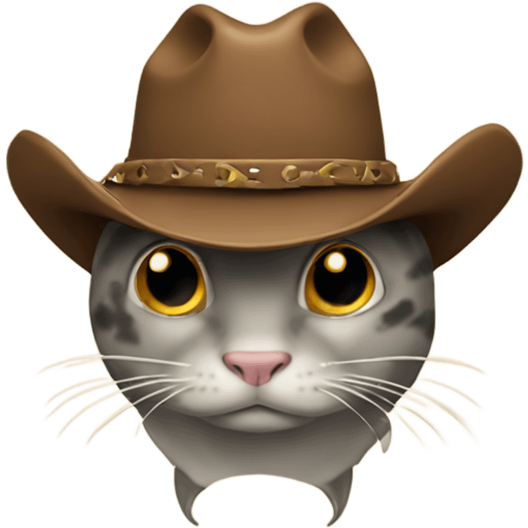 Catfish in a cowboy hat emoji