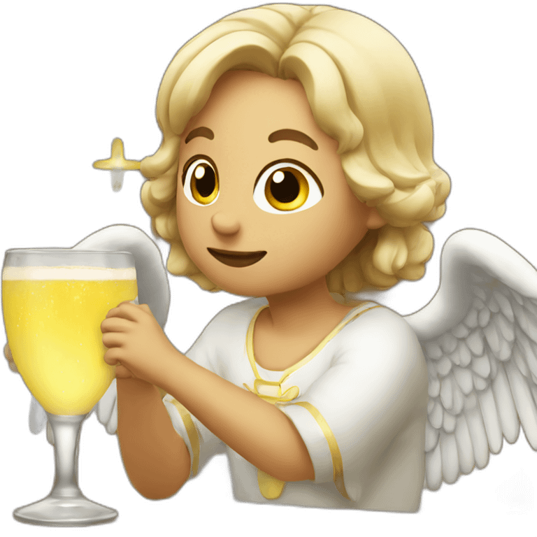 Angel drinking emoji