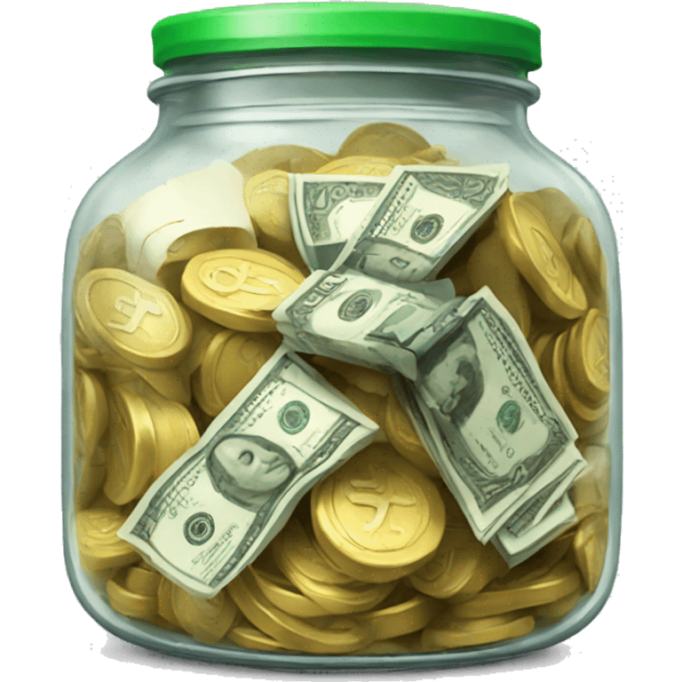 a jar full of money emoji