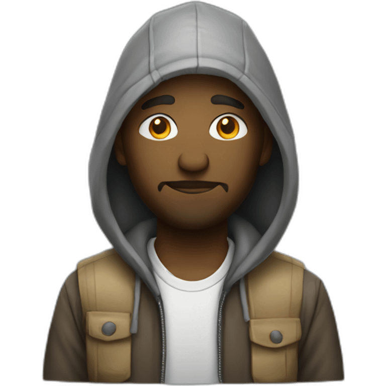 White Homeless software developer emoji