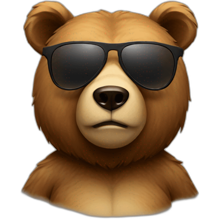 Bear with sunglasses emoji