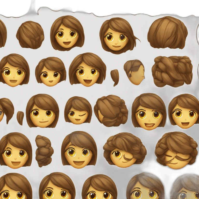 Chica de cabello largo cafe emoji