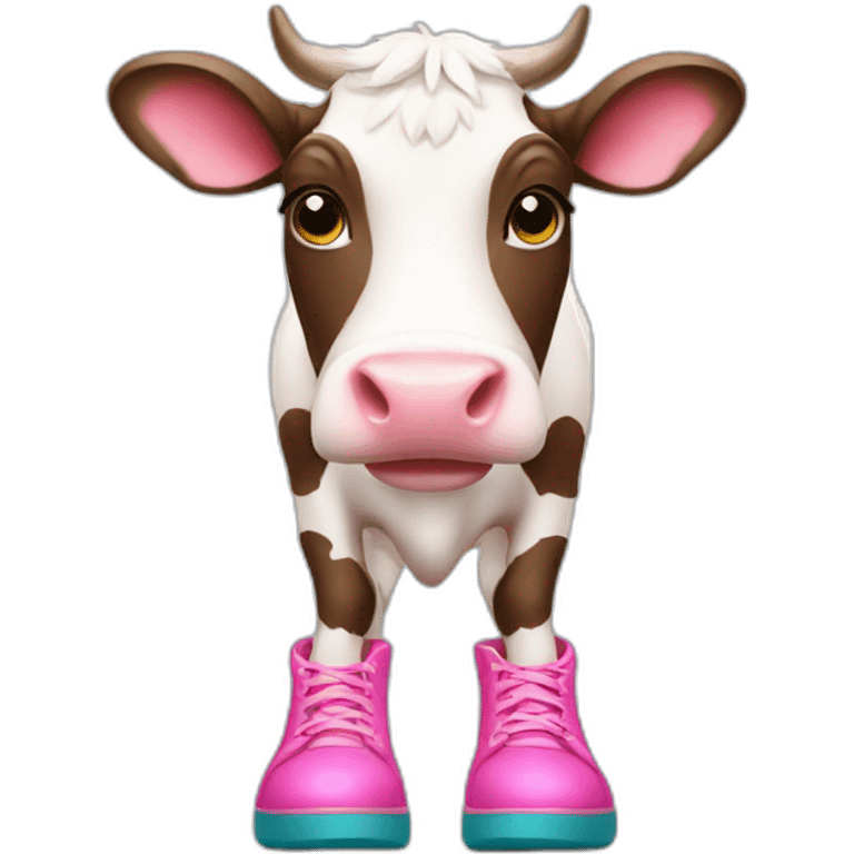 cow with Pink Shoes emoji