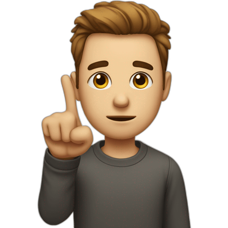 holding thumb and index finger next to your nose/eyes, disappointment emoji