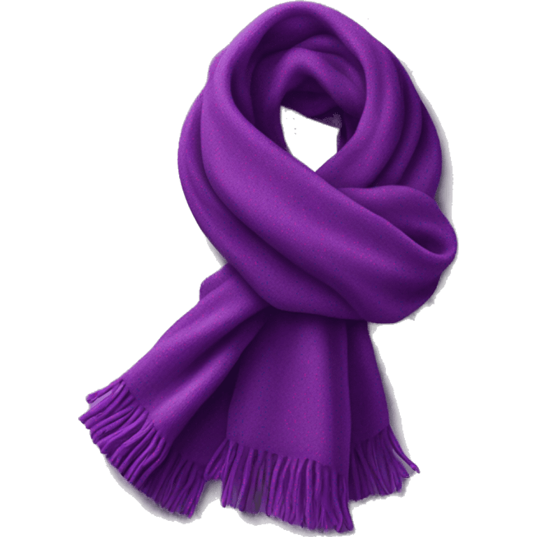 Realistic Two tone purple winter scarf isolated. emoji