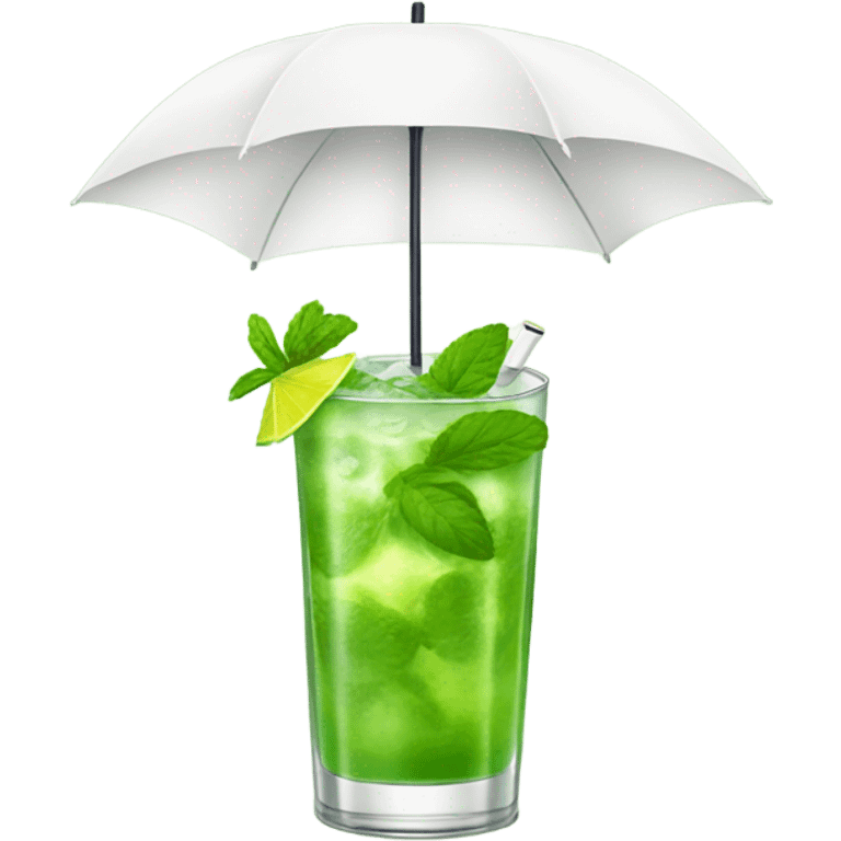 Mojito with umbrella ontop emoji