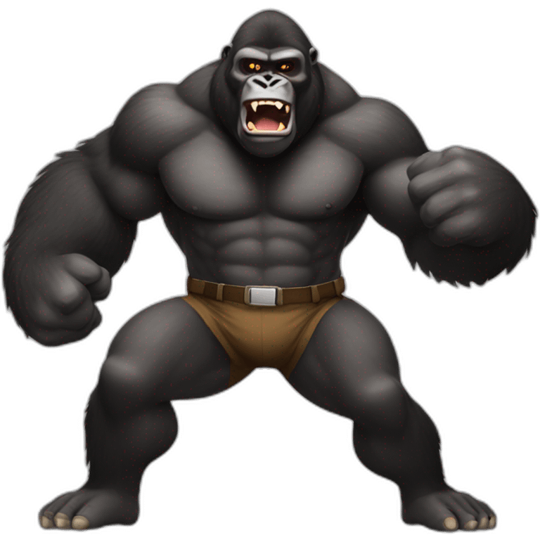 Buff Gorilla defeating Adolf Hitler emoji