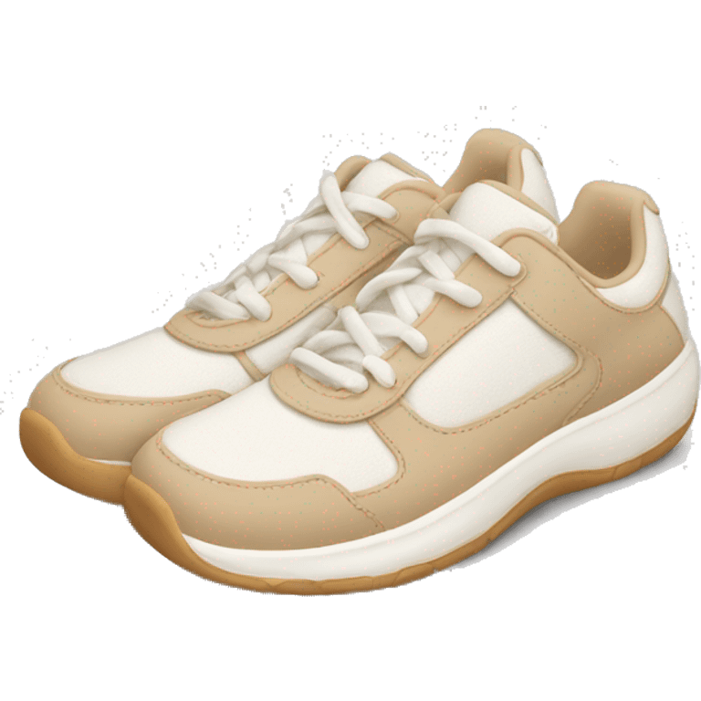 beige and white chunky sneakers emoji