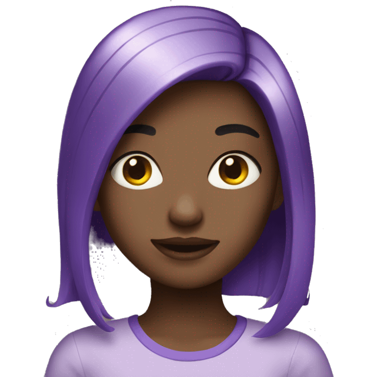 girl with dark purple hair emoji