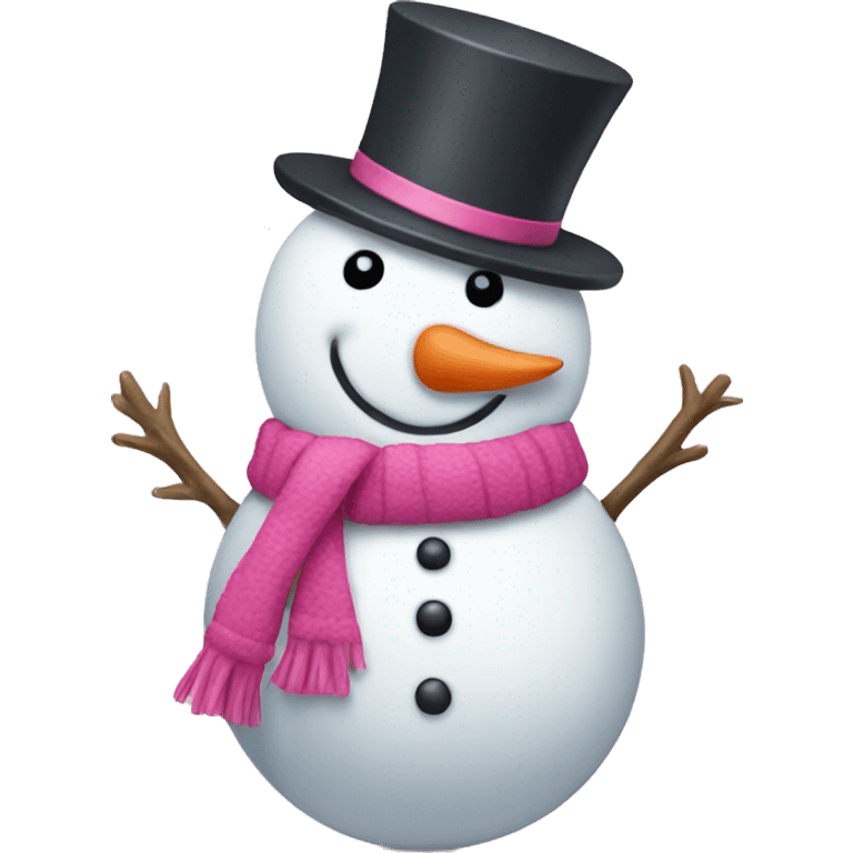 pink snowman  emoji