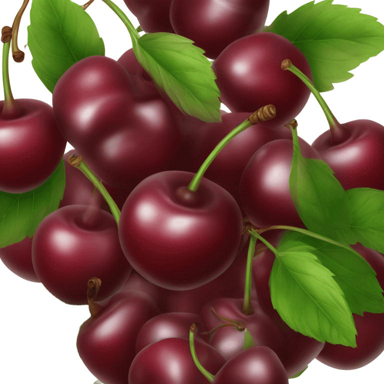 Burgundy cherries ￼ emoji