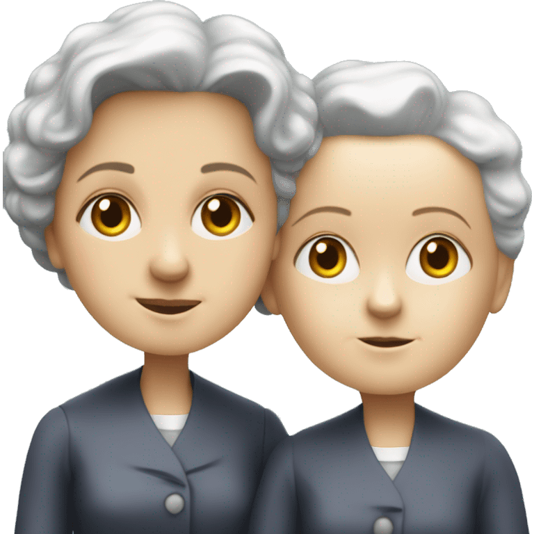 marie curie with dother irene emoji