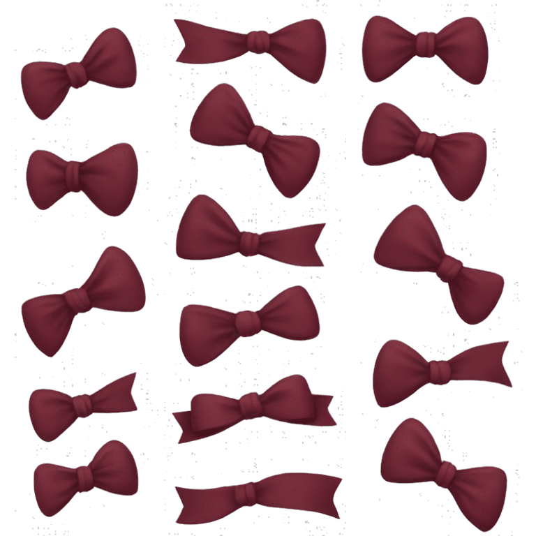 Burgundy bow  emoji