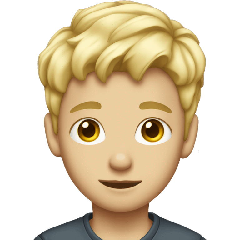 Blonde boy with earrings  emoji