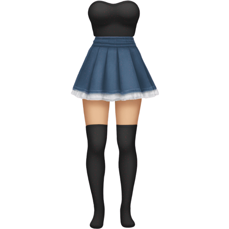 Skirt and thigh highs emoji