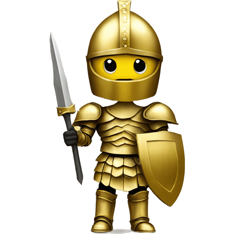 GOLD ARMOR HOLDING SIGN “GDR” emoji