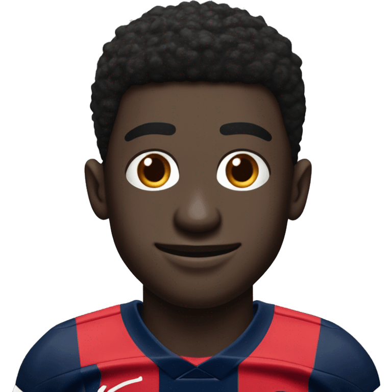 Ousmane dembele professional football player with Paris saint germain jersey emoji