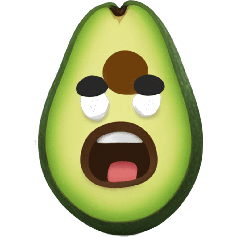 avocado with dreadloks emoji